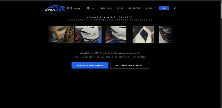 The Aeroadix storefront